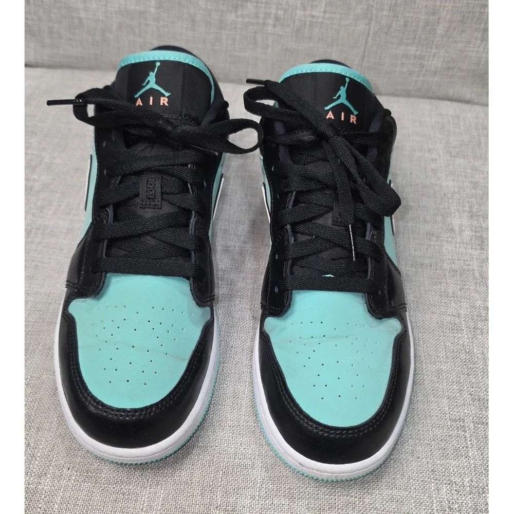 Air Jordan 1 Low Tropical Teal Black Peach GS Mens 7Y Sneakers